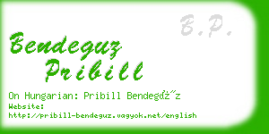 bendeguz pribill business card